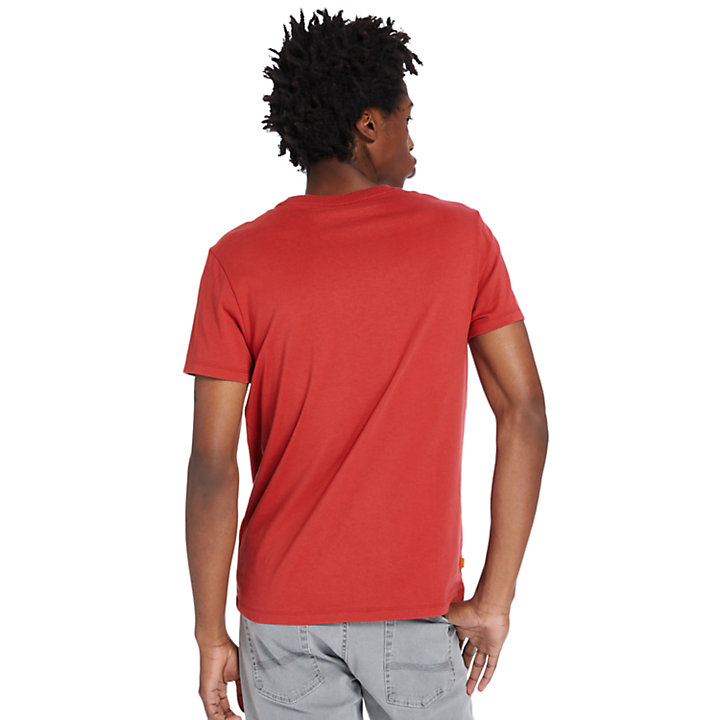T-shirt da Uomo in Cotone con Logo in rosso-