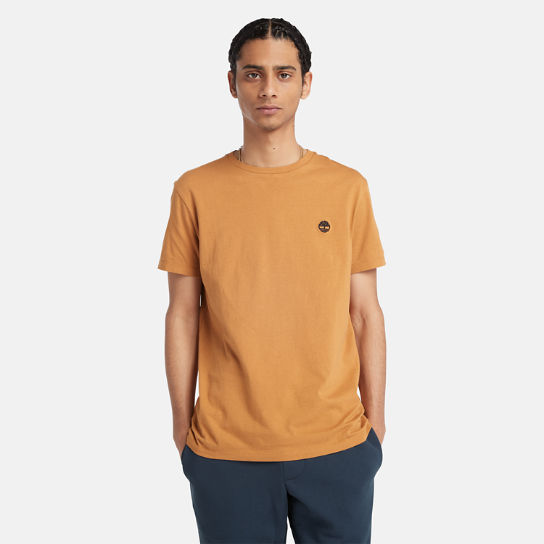 Tree Logo T-Shirt for Men in Dark Yellow | Timberland