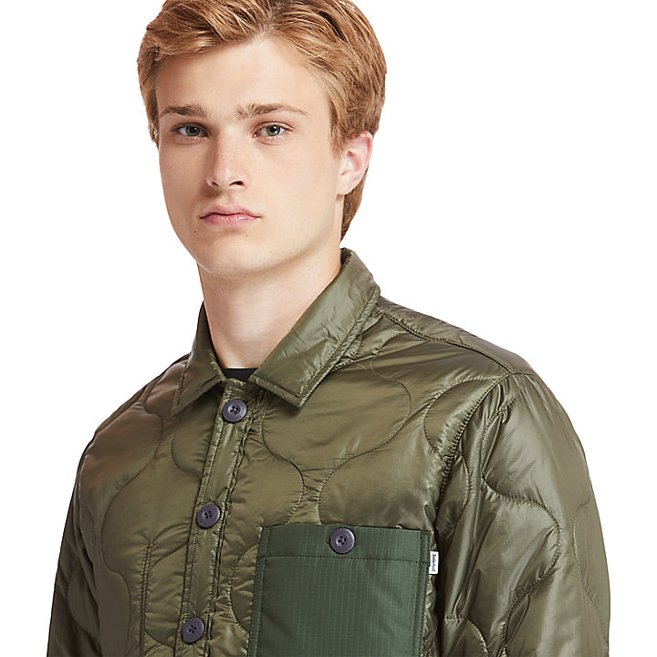 Insulated Overshirt for Men in Green