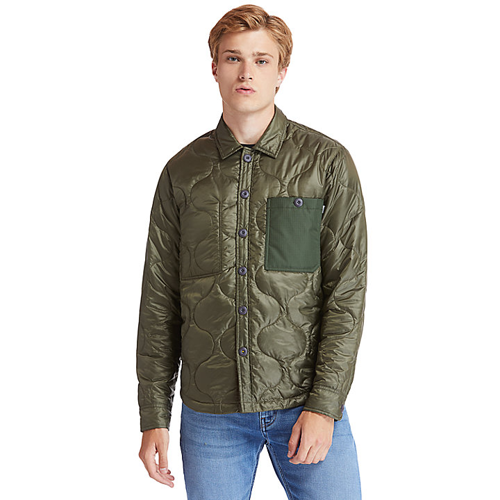 Insulated Overshirt for Men in Green