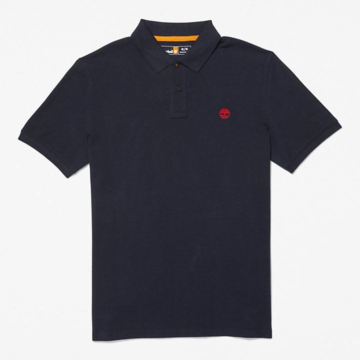 Millers River Pique Polo Shirt for Men in Navy-