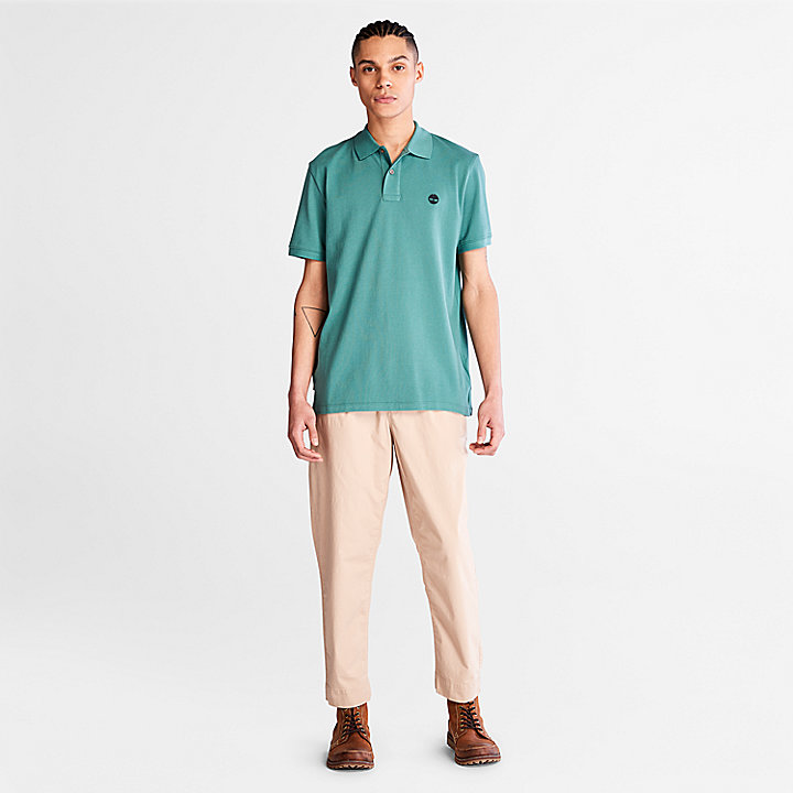 Millers River Piqué Polo Shirt for Men in Teal