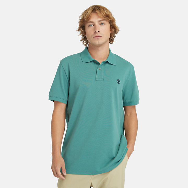 Millers River Piqué Polo Shirt for Men in Teal-