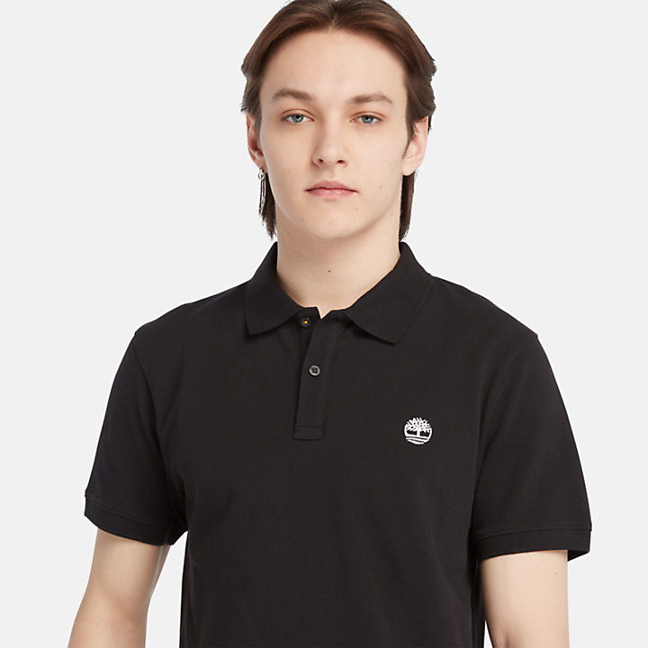 Millers River Polo Shirt for Men in Black-
