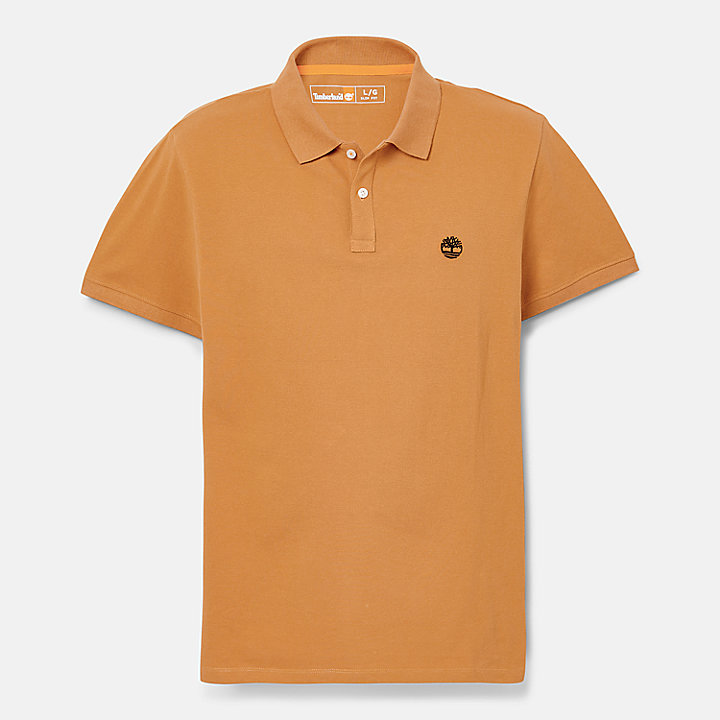 Millers River Pique Polo Shirt for Men in Orange