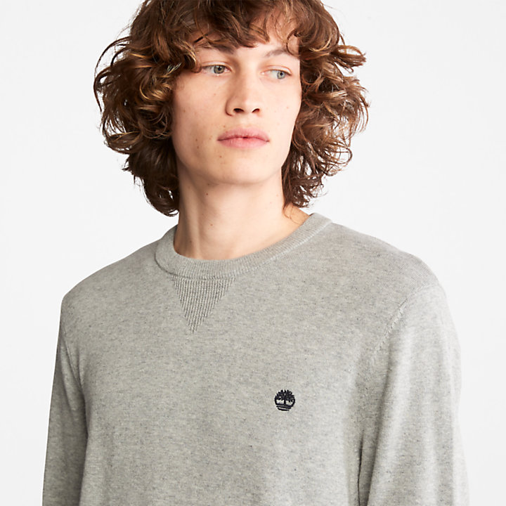 Williams River Organic Cotton Sweater for Men in Grey-