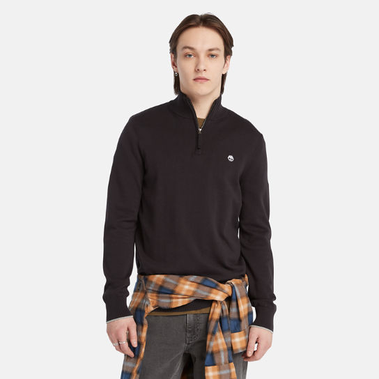 Williams River Half-zip Sweater for Men in Black | Timberland