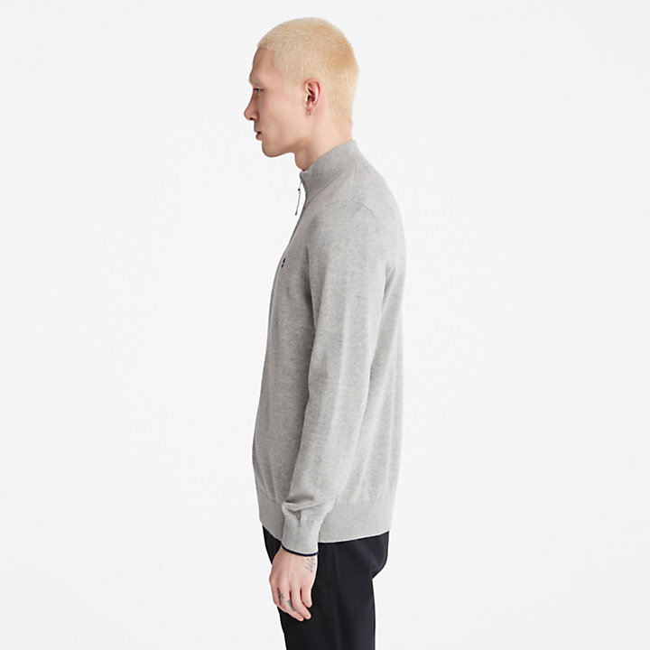 Williams River Zip-front Sweater in Grey-