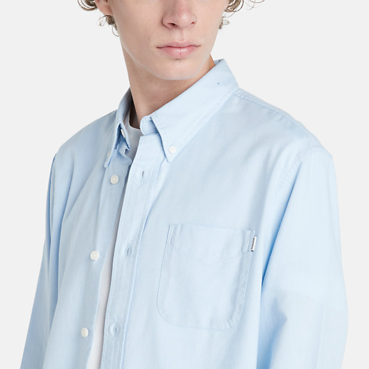 Gale River Long-sleeved Oxford Shirt for Men in Light Blue-