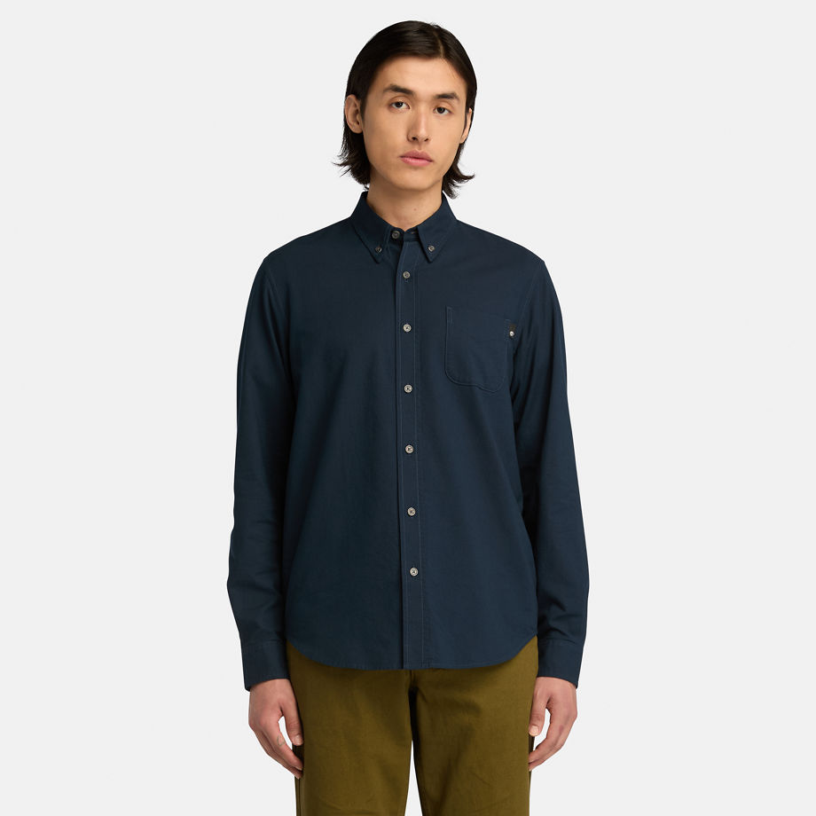 Timberland Gale River Oxford Shirt For Men In Dark Blue Navy, Size S