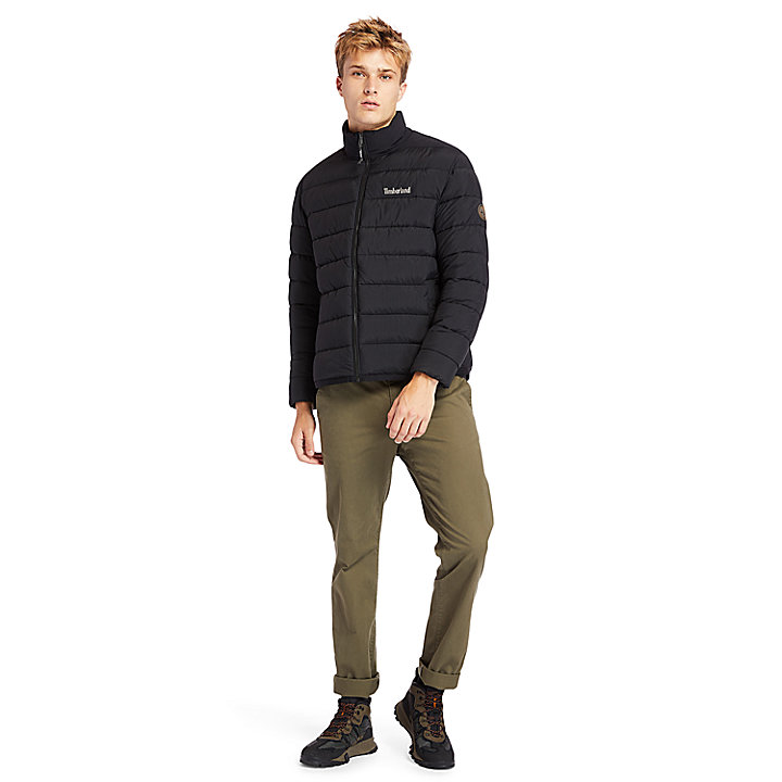 Garfield Funnel-Neck Quilted Jacket for Men in Black