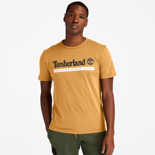 Camiseta Established 1973 para Hombre en amarillo | Timberland