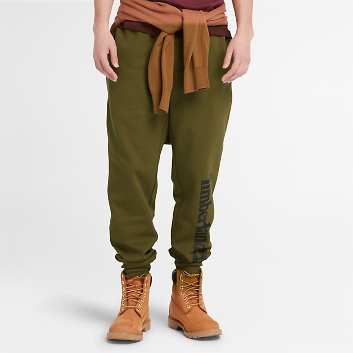 Pantalon de survêtement à logo pour homme en vert-