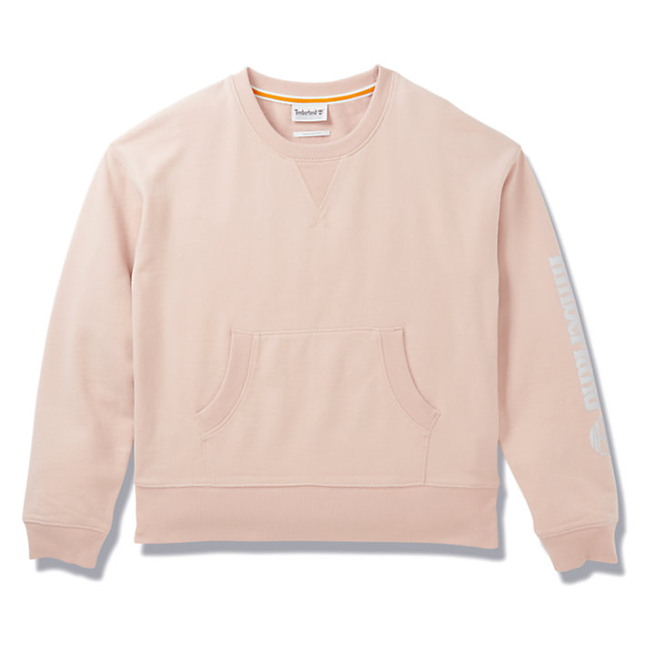 Sleeve Logo Sweatshirt for Women in Pink-