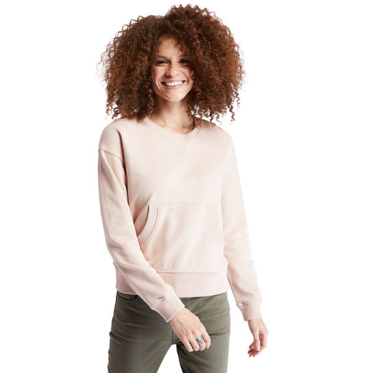 Sleeve Logo Sweatshirt for Women in Pink | Timberland