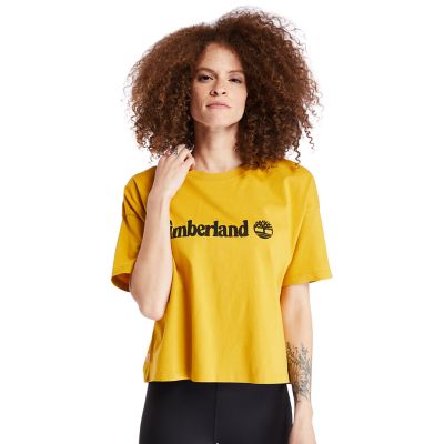 Cropped T-Shirt for Women in Yellow 