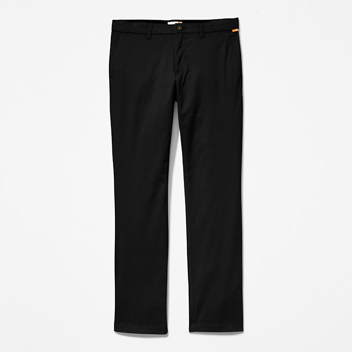Sargent Lake Stretch Chino Trousers for Men in Black-