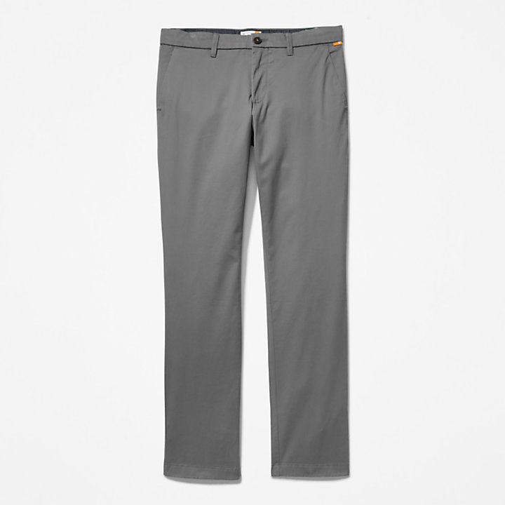 Sargent Lake Stretch Chino Trousers for Men in Grey-