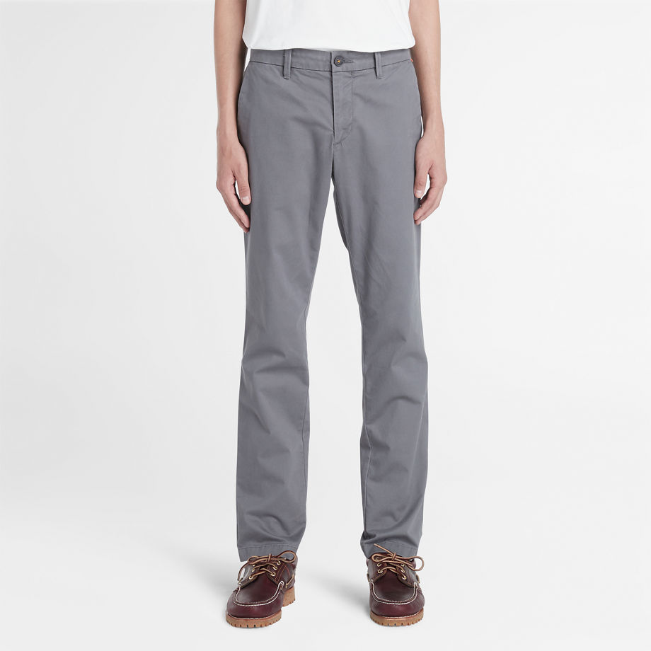 Timberland Sargent Lake Stretch Chino Trousers For Men In Grey Grey, Size 30 x 34