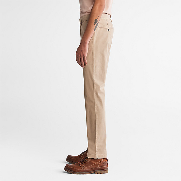 Sargent Lake Stretch Chino Trousers for Men in Beige