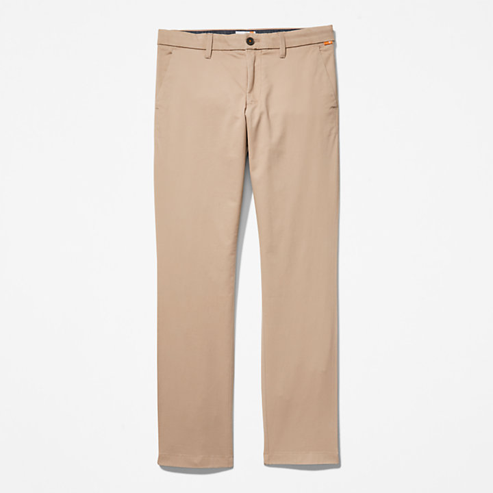 Sargent Lake Stretch Chino Trousers for Men in Beige-