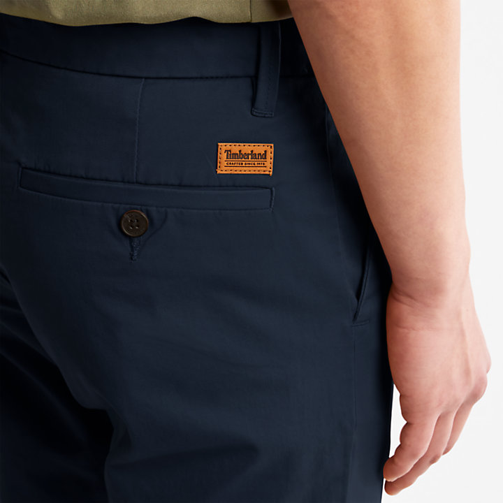 Sargent Lake Stretch Chino Trousers for Men in Navy-