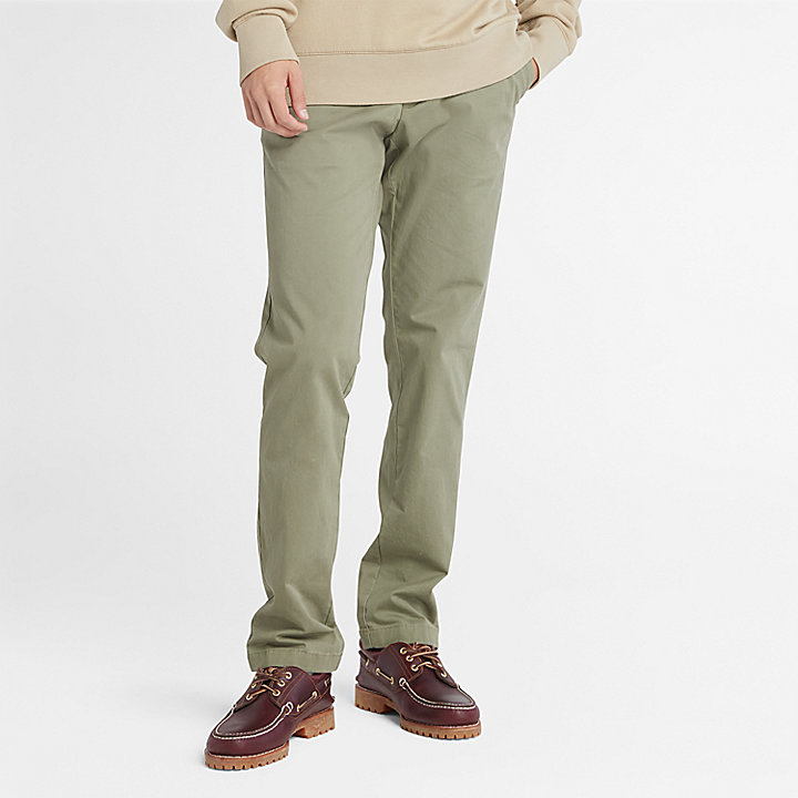 Sargent Lake Stretch Chino Trousers for Men in Green