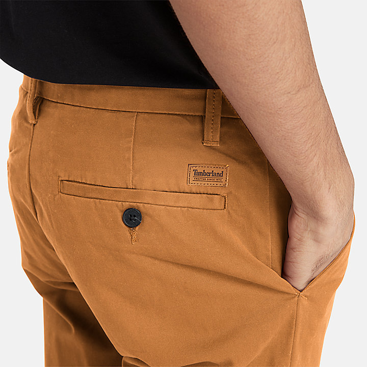 Sargent Lake Stretch Chino Trousers for Men in Orange