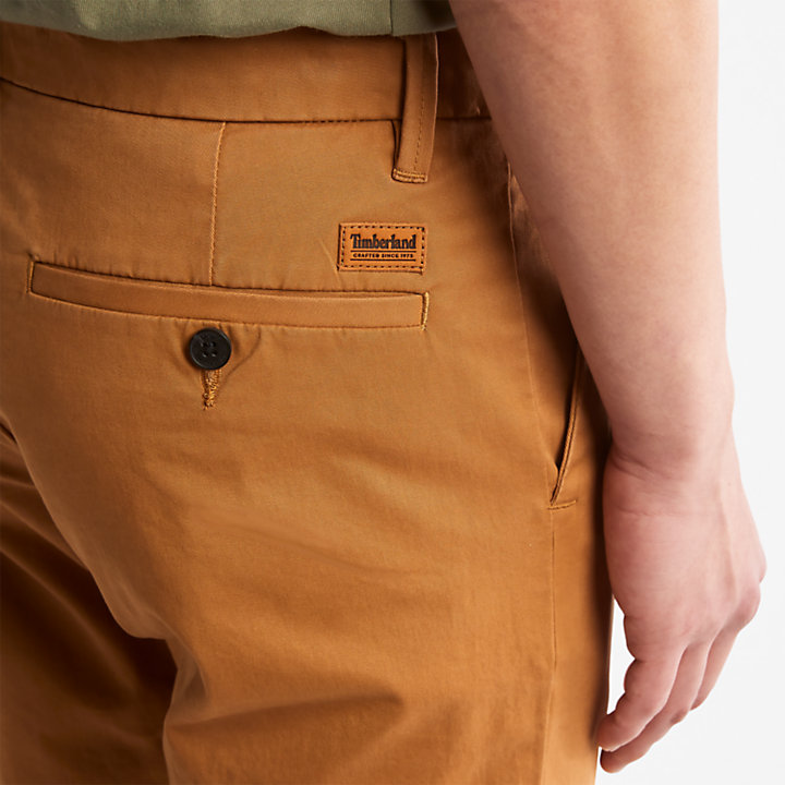 Sargent Lake Stretch Chino Trousers for Men in Orange-