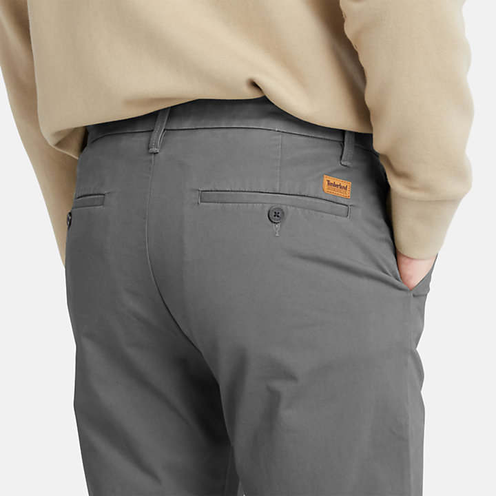 Squam Lake Stretch Chinos for Men in Grey-
