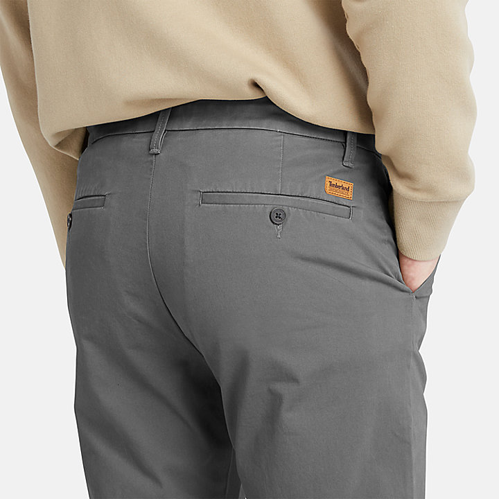 Squam Lake Stretch Chinos for Men in Grey