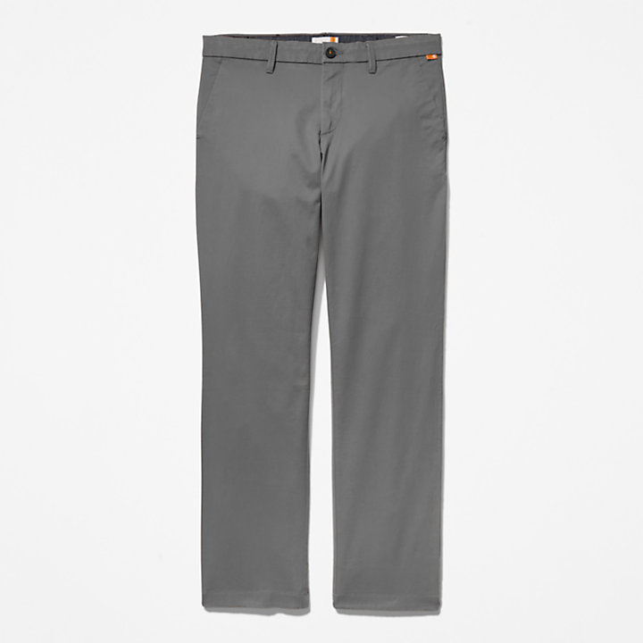 Squam Lake Stretch Chinos for Men in Grey-