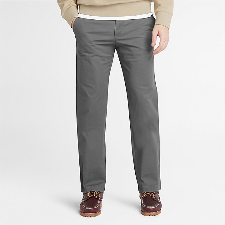 Squam Lake Stretch Chinos for Men in Grey