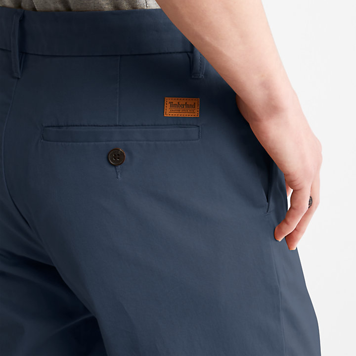 Pantaloni Chino da Uomo Elasticizzati Squam Lake in blu-