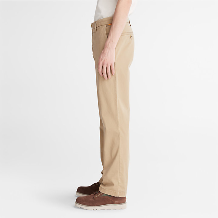 Squam Lake Stretch Chinos for Men in Beige-