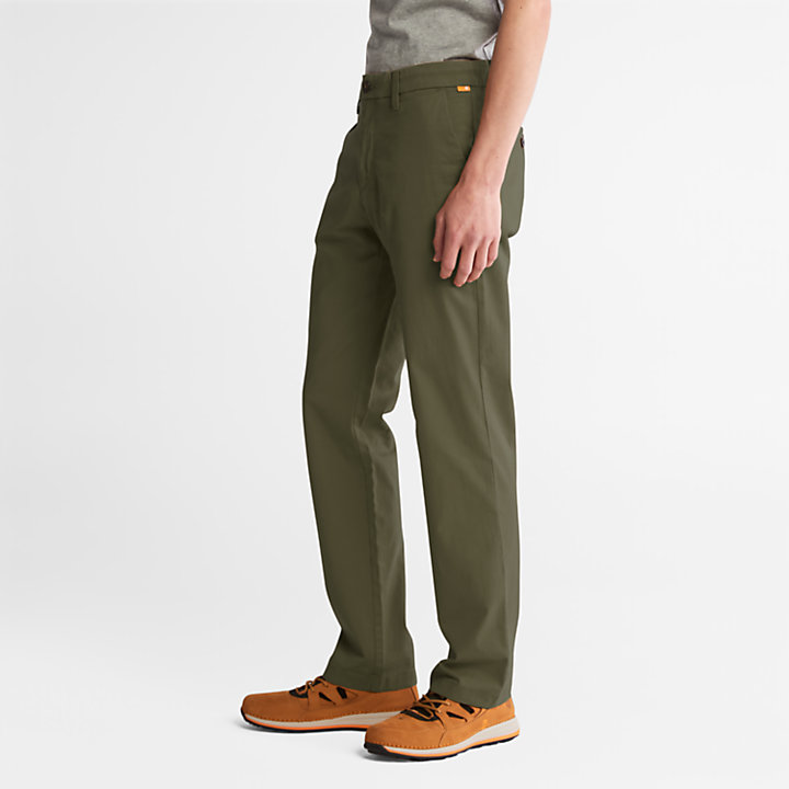 Squam Lake Twill Chino Pants for Men in Green-