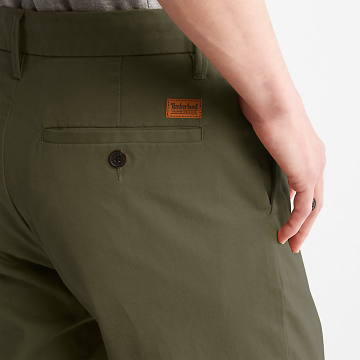 Squam Lake Twill Chino Pants for Men in Green-