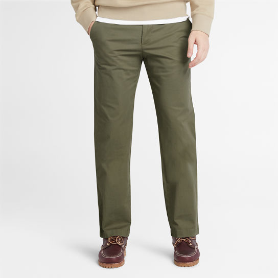 Squam Lake Twill Chino Pants for Men in Green | Timberland