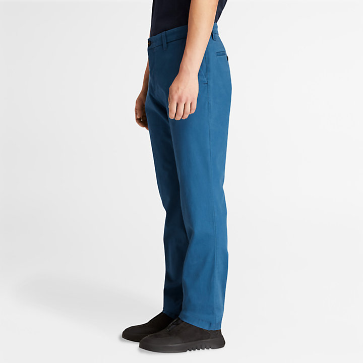 Squam Lake Twill Chino Pants for Men in Blue-
