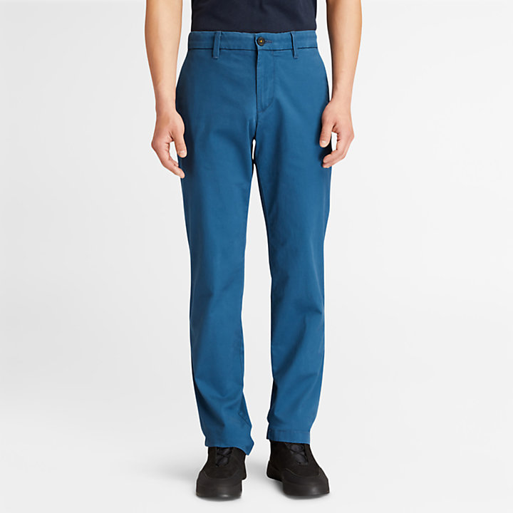 Squam Lake Twill Chino Pants for Men in Blue-