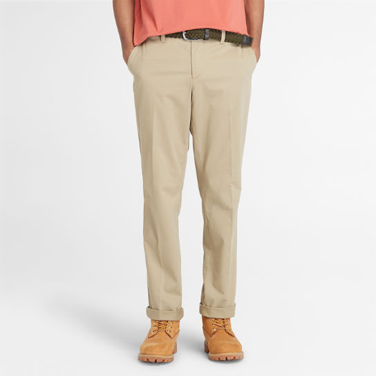 Stretch Twill Chinos for Men in Beige | Timberland