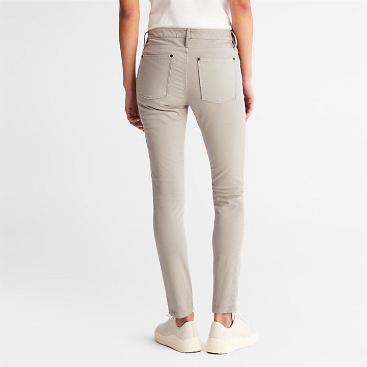 Hautenge Hose mit mittlerer Leibhöhe für Damen in Grau-