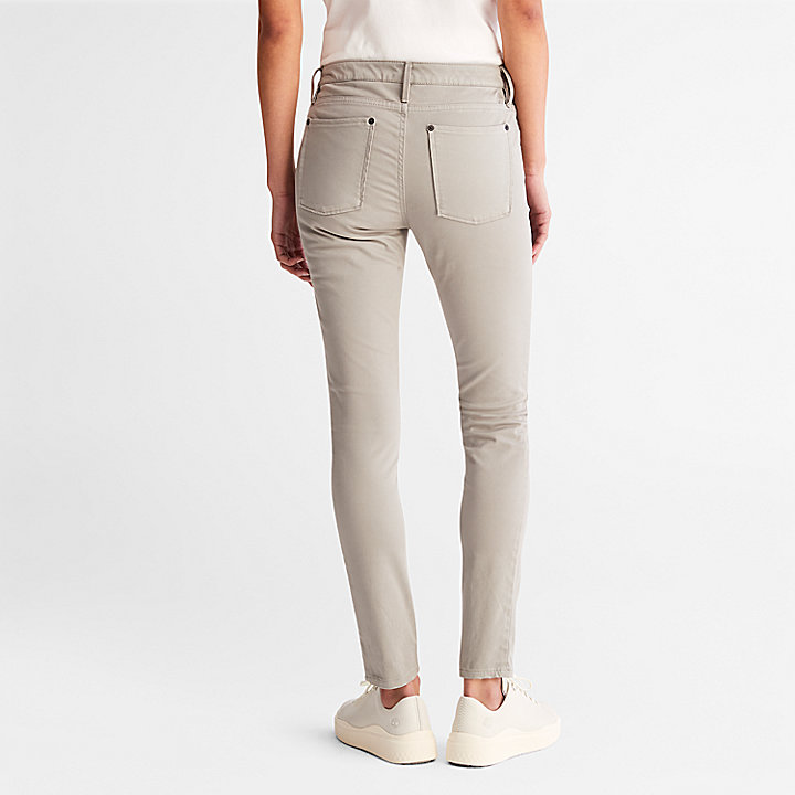 Pantalones Superajustados de Talle Medio para Mujer en gris