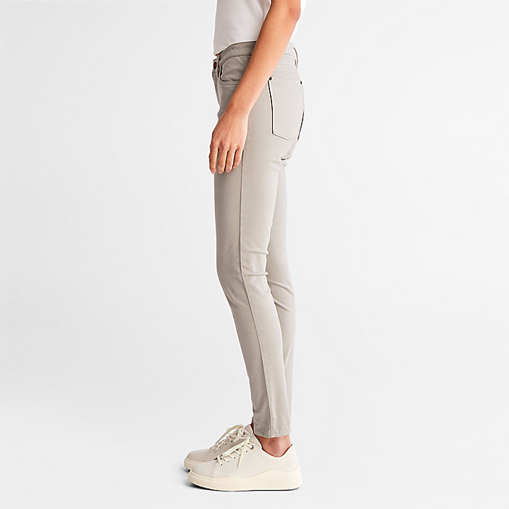 Pantaloni Super Skinny da Donna a Vita Media in grigio