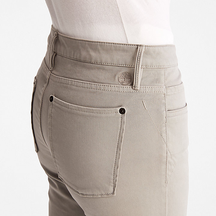 Pantalones Superajustados de Talle Medio para Mujer en gris