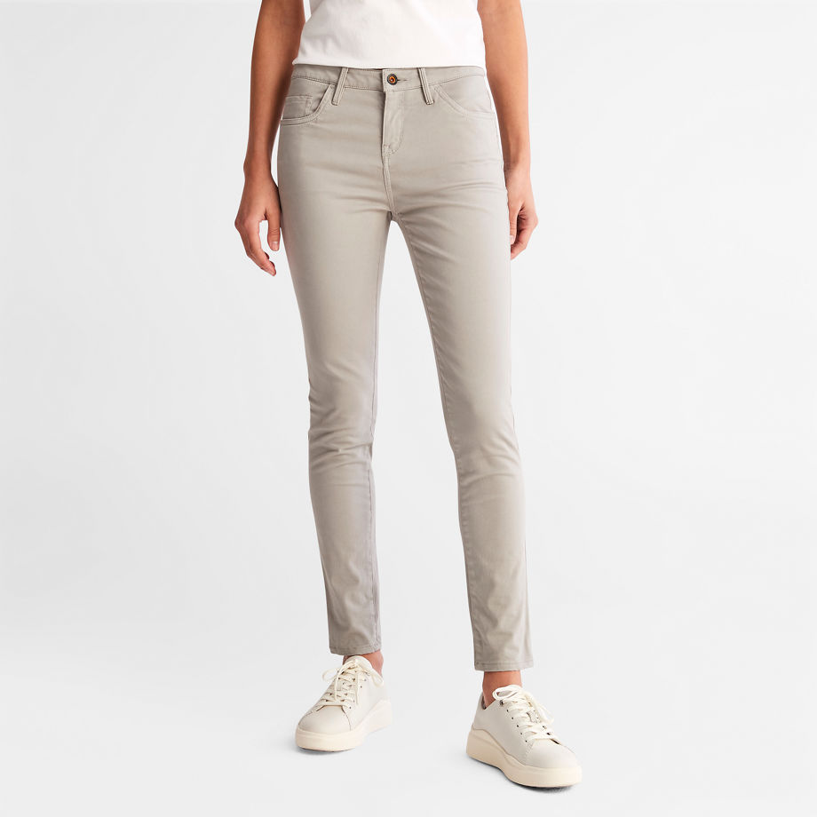 Timberland Mid-rise Super-skinny Trousers For Women In Grey Grey