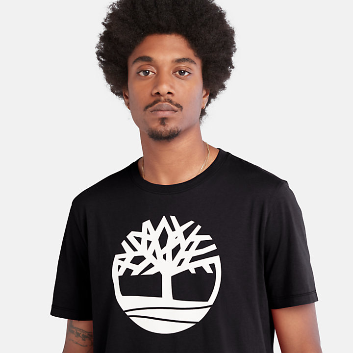 Kennebec River Tree Logo T-shirt for Men in Black-