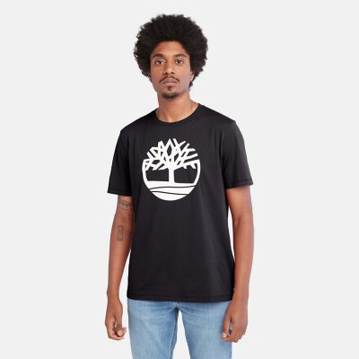 Timberland Kennebec River Tree Logo T-shirt For Men In Black Black