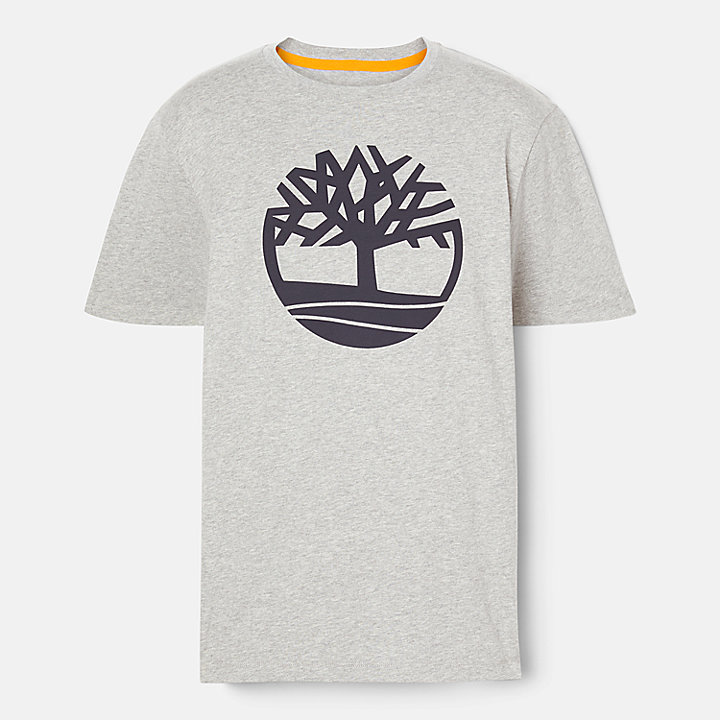 Kennebec River Tree Logo T-Shirt for Men in Grey