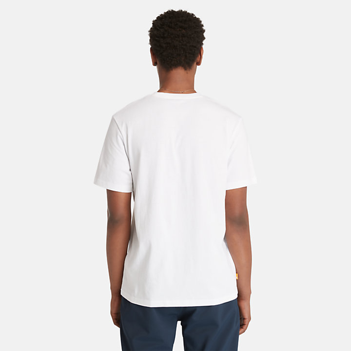 Kennebec River boomlogo -T-shirt voor heren in wit-